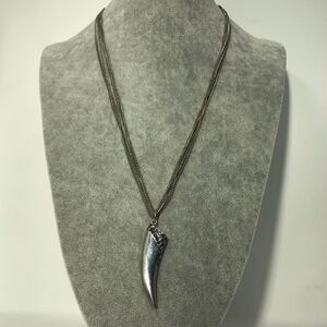 G by Guess Embellished Tooth Pendant Necklace (G2)